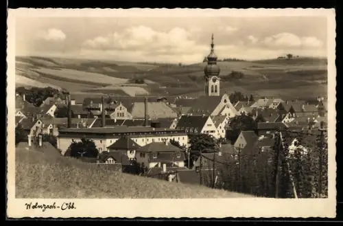 AK Wolnzach /Obb., Teilansicht mit Kirche