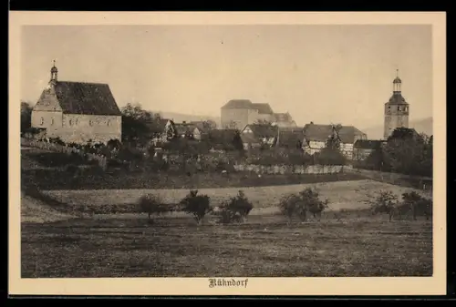 AK Kühndorf, Teilansicht mit Kirche