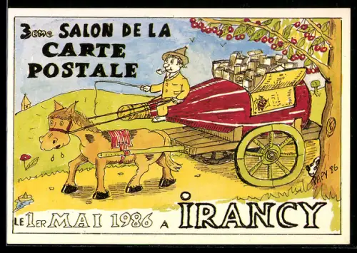 AK Irancy, 3eme salon de la carte postale, Ansichtskartenbörse