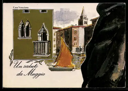 AK Muggia, 3a Esposizione Internazionale della Cartolina 1983, Ansichtskartenbörse
