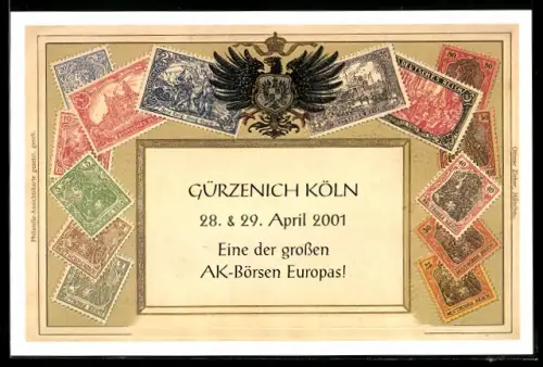 AK Köln, 92. Internationale Ansichtskartenbörse im Gürzenich im Jahr 2001