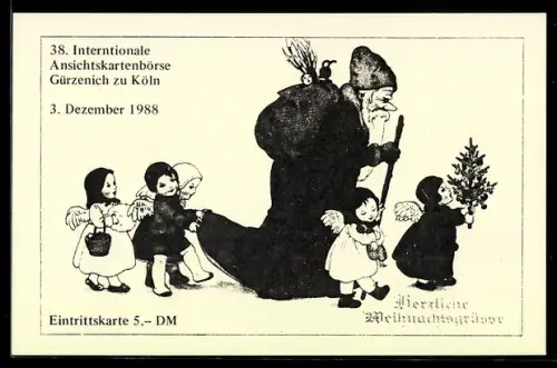 AK Köln, 38. Internationale Ansichtskartenbörse im Gürzenich im Dezember 1988