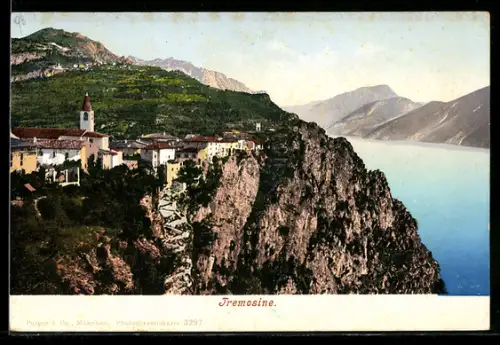 AK Tremosine, Teilansicht mit Kirche