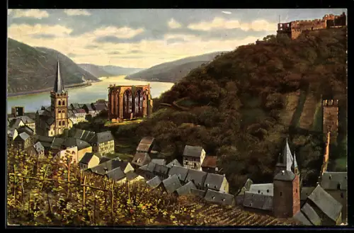 Künstler-AK Heinrich Hoffmann: Bacharach a. Rh.