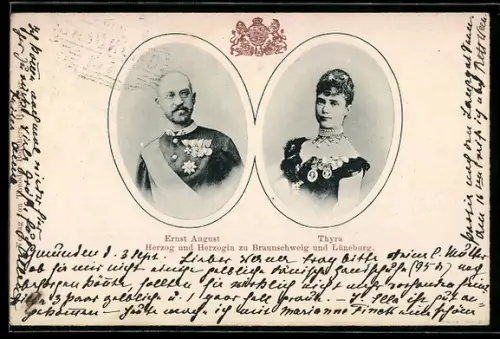 AK Herzog Ernst August und Herzogin Thyra zu Braunschweig und Lüneburg