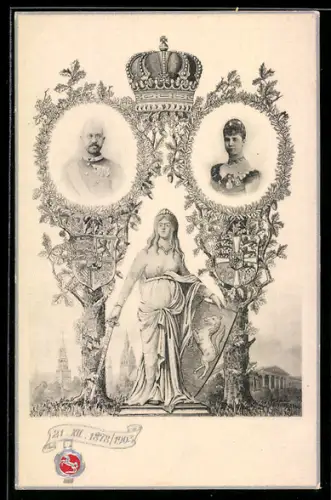 AK Ernst August von Hannover, der Herzog von Braunschweig -Lüneburg und Cumberland mit seiner Gattin Thyra