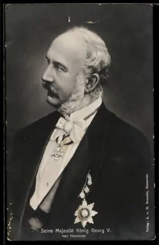 AK Porträt des Königs Georg V. von Hannover