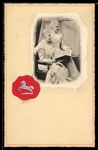 AK Prinzessin Mary und Friederike von Hannover, Siegel