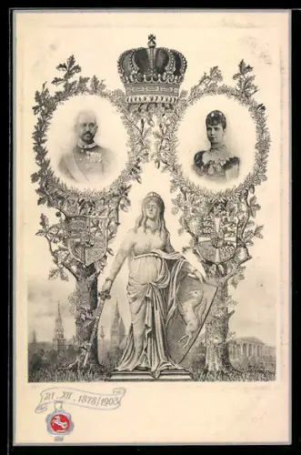AK Ernst August von Hannover, der Herzog von Braunschweig -Lüneburg und Cumberland mit seiner Gattin Thyra