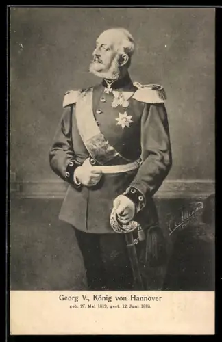 AK Georg V., König von Hannover