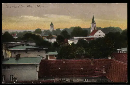 AK Gramschitz /Glogau, Panorama mit Kirche