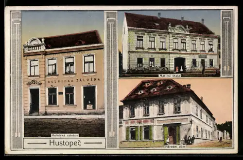 AK Hustopec, Maticni skola, Narodni dum, Rolnicka Zalozna