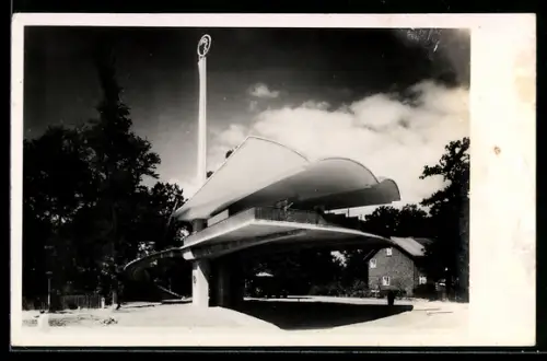 AK Hannover, Constructa-Bauausstellung 1951, Bauwerk der Zement-Industrie