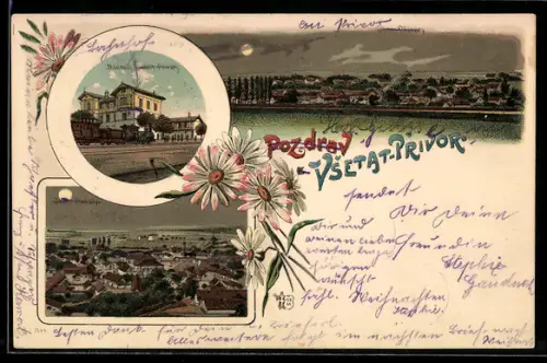 Lithographie Vsetatý, Nadrazi, Obce Privory