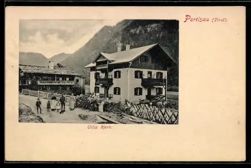 AK Pertisau i. Tirol, Villa Kern mit Alpenlandschaft