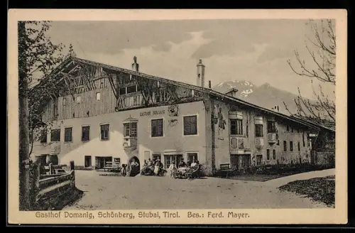 AK Schönberg, Gasthof Domanig v. F. Mayer