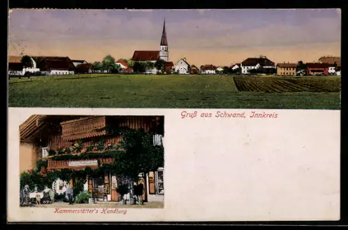 AK Schwand /Innkreis, Kammerstätters Handlung, Ortsansicht mit Kirche