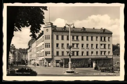 AK Passau /Donau, Cafe Stadt Wien am Platz