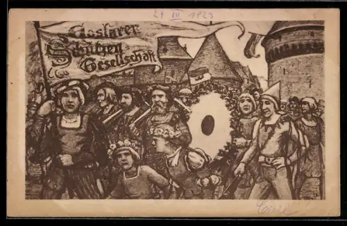 AK Goslar, Umzug der Goslarer Schützen-Gesellschaft, Schützenfest