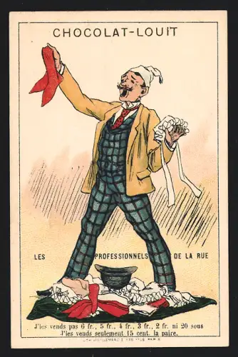 Sammelbild Chocolat Louit, Les Professionnels de la Rue