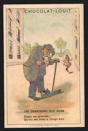 Sammelbild Chocolat Louit, Louit-Frères & Co., Les Chanteurs des Rues