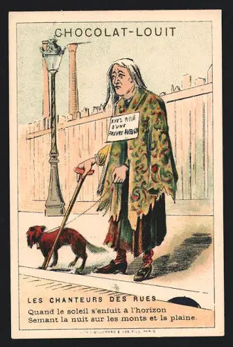 Sammelbild Chocolat Louit, Louit Frères & Co., Les Chanteurs des Rues
