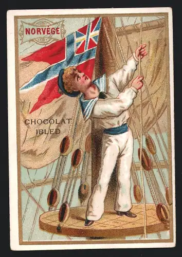 Sammelbild Chocolat Ibled, Norvège, Soldat