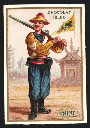 Sammelbild Chocolat Ibled, Chine, Soldat