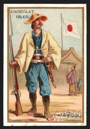 Sammelbild Chocolat Ibled, Japon, Soldat