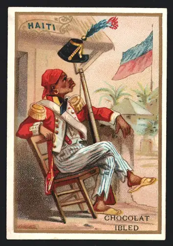 Sammelbild Chocolat Ibled, Haiti, Soldat