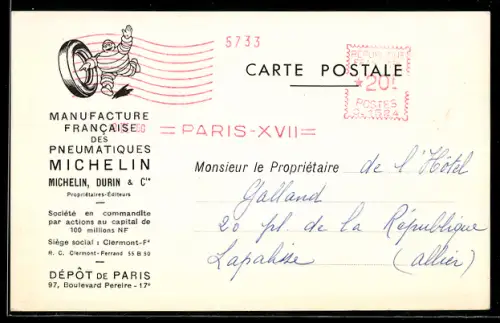 AK Michelin Reifen, Depot de Paris