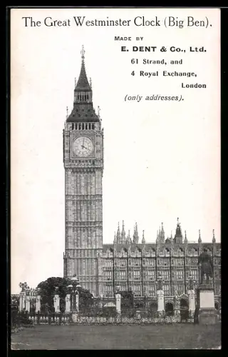 AK London, E. Dent & Co, Great Westminster Clock Big Ben
