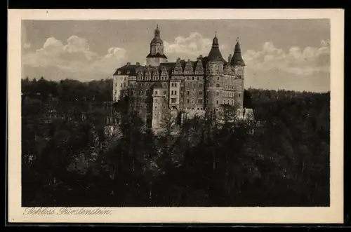 AK Fürstenstein, Blick zum Schloss