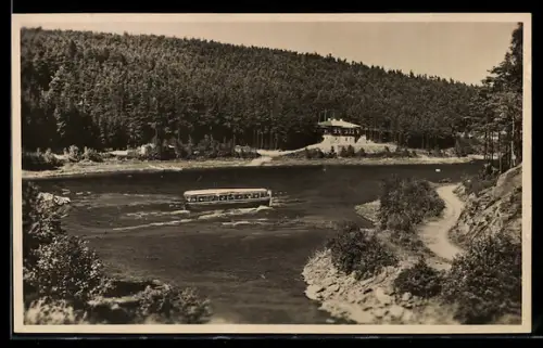 AK Goldentraum /Greiffenberg, Gasthaus an der Talsperre Goldentraum