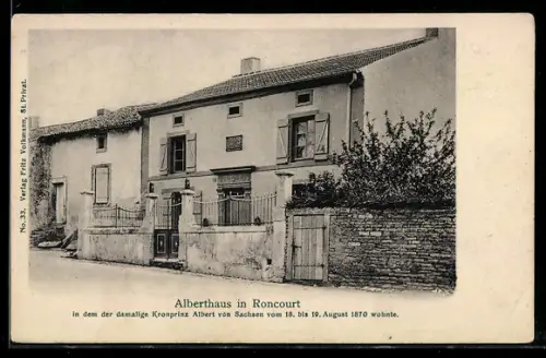 AK Roncourt, Alberthaus im Ort