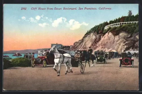AK San Francisco, CA, Cliff House from Ocean Boulevard