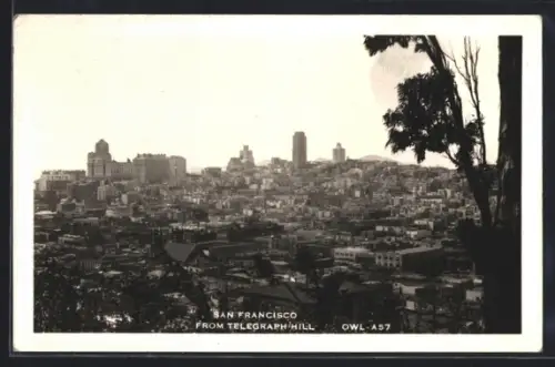 AK San Francisco, CA, View from Telegraph Hill