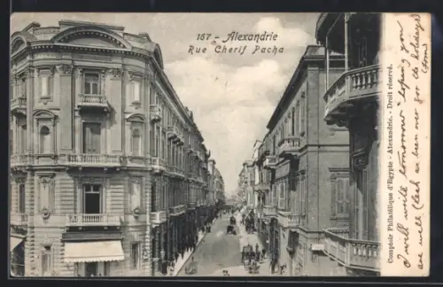 AK Alexandrie, Rue Cherif Pacha