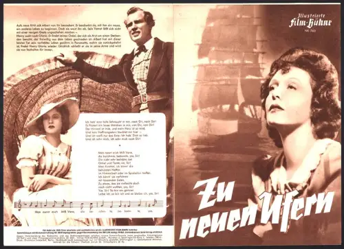 Filmprogramm IFB Nr. 743, Zu neuen Ufern, Zarah Leander, Willy Birgel, Regie: Detlef Sierck