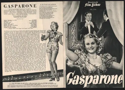 Filmprogramm IFB Nr. 714, Gasparone, Marika Rökk, Paul Kemp, Regie: Georg Jacoby