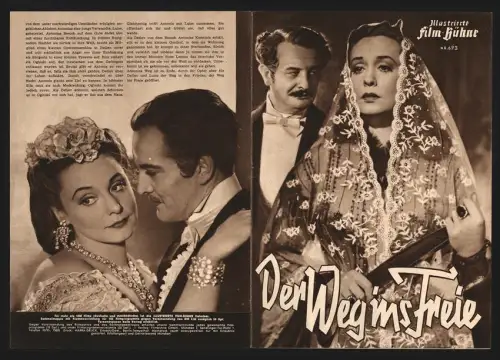 Filmprogramm IFB Nr. 693, Der Weg ins Freie, Zarah Leander, Hans Stüwe, Regie: Rolf Hansen