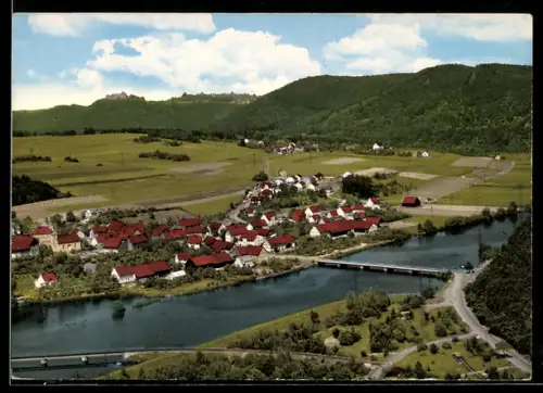AK Hemfurth /Edersee, Teilansicht, Fliegeraufnahme
