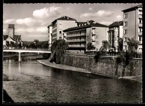 AK Pforzheim, Partie an der Auerbrücke