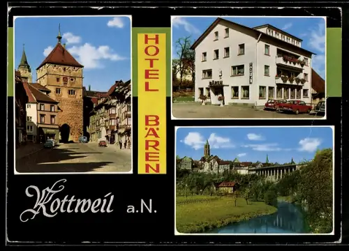 AK Rottweil a. N., Ortsansicht mit Hotel Bären