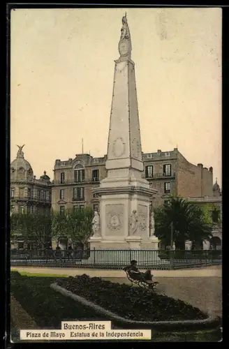 AK Buenos-Aires, Plaza de Mayo, Estatua de la Independencia