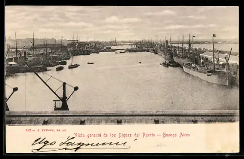AK Buenos Aires, Vista general de los Diques del Puerto