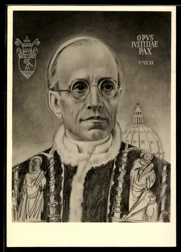 AK Papst Pius XII. im Porträt