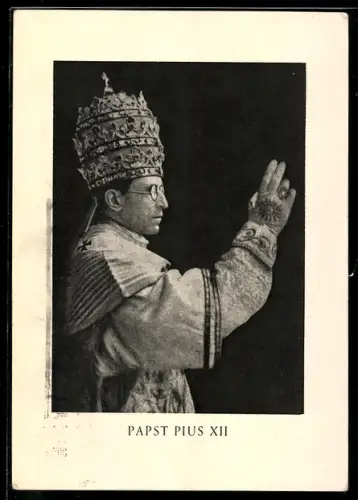 AK Porträt von Papst Pius XII.