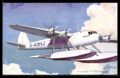 AK Wasserflugzeug Mercury mit Kennung G-ADHJ im Transatlantikdienst
