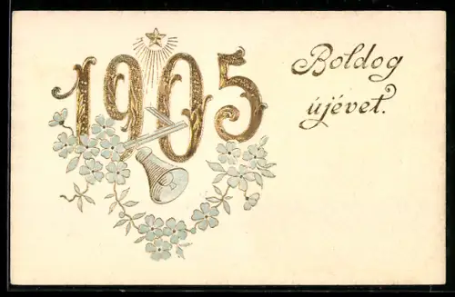 AK Jahreszahl 1905 mit Glocke